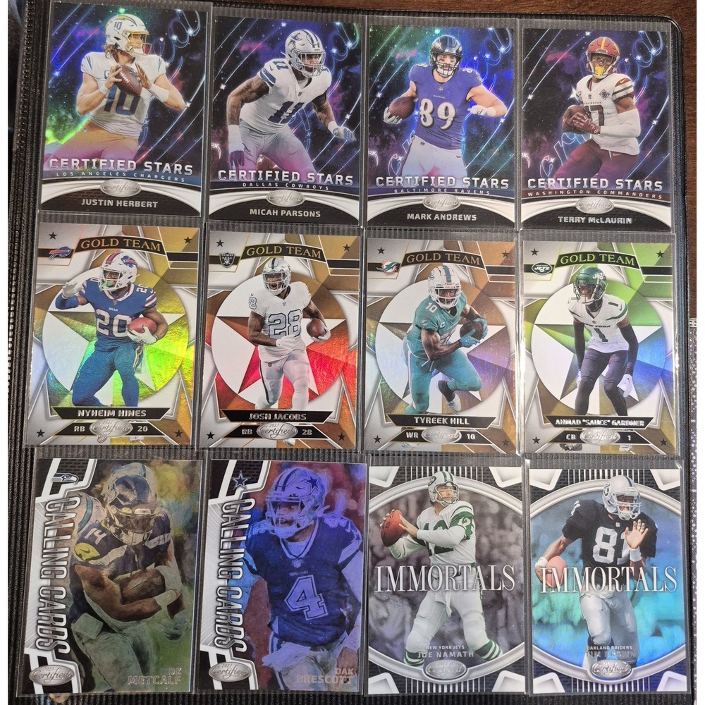 2023 Panini Certified Insert Lot 14 Herbert, Prescott, Jacobs, Hill, Parsons Etc